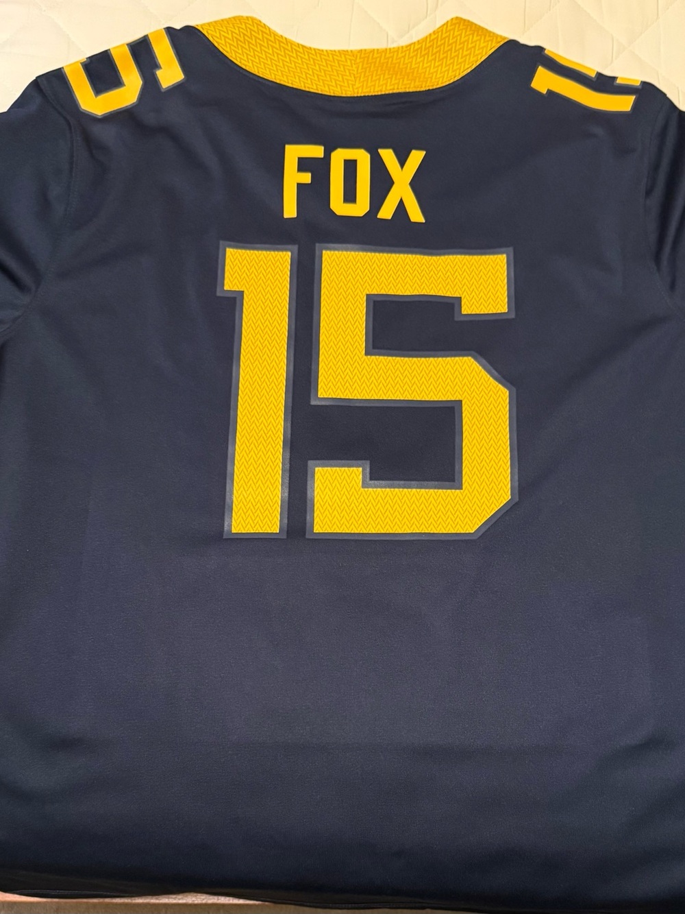 WVU *new, never worn* Nike Men's Football Jersey - Scotty Fox #15 Large